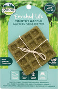 Oxbow Timothy Hay Waffle, Rabbit & Guinea Pig Toys, Bunny Enrichment Toy
