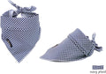 ARING PET Dog Bandanas, Navy Plaid Kerchief Triangle Bibs Scarf for Puppy Small Medium Large Boy Girl Dogs Cats-L