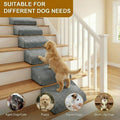3-Pack Dog Ramp for Stairs, 40D High-Density Foam Pet Steps with Gentle 20°Slope for Staircase Stairs, Non-Slip Puppy Ra