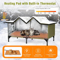 Heated Outdoor Cat House for Outside Weatherproof Cat Shelter