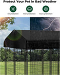 8x4ft Outdoor Dog Kennel Cover, 600D Waterproof Sunshade UV-Resistant