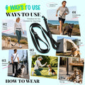 Heelay Hands Free Dog Leash, 5.9-8.2ft Multifunctional Crossbody Rope with Explosion-Proof Handle and Adjustable Training Hands Free Leash for Medium Dog Walking Jogging and Running