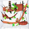 Hamiledyi 6 Pcs Hamster Hammock Small Animals Hanging Warm Bed House Organic Natural Apple Wood Chewing Stick Rat Cage N