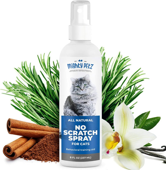 Mighty Petz Cat Deterrent Spray - Cat Indoor Repellent for Furniture, Plants, Couch Protector. Safe, Non-Toxic Anti Scra