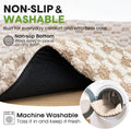 Cadolov Cat Bed Mat for Indoor Cats, Washable Dog Beds Crate Pad for Small Medium Dogs, Soft Cute Plush Non Slip 3D Pattern Pet Bed Khaki 18''x14''