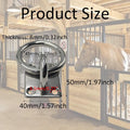 2Pcs M8*60 Stainless Steel Cross Tie Ring for Horse, Wall Mount Block Tie Rings for Horse Stall Stable Barn Supplies Equ