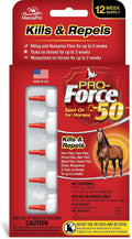 Manna Pro Pro-Force 50 Spot-On Fly Control for Horses, 6 count