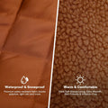 Queenmore Warm Puffer Dog Jacket Thick Plush Lining Winter Small Dog Coat