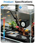 Aquarium Magnetic Cleaner with Thermometer 2 in 1 Fish Nano Tank Glass Cleaner Tool Algae Scrapers Mini Magnet Brush Onl