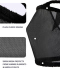 Harrison Howard All Round Mesh Horse Fly Mask UV Protective with Fleece Padded Edging Black L