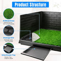 Dog Grass Pad with Tray and Drawer, Indoor Dog Potty Training System
