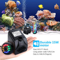 CWKJ Fountain Pump with LED Lights, 220GPH(15W 900L/H) Submersible Water Pump, Durable Outdoor Fountain Water Pump with 