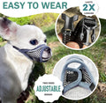 Dog Muzzle, Soft Mesh Muzzles for Small Dogs, Chihuahua Shih Tzu Yorkie Pom, Short Snout Mouth Guard for Barking Biting 
