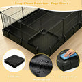 Xymoso DIY Guinea Pig Cages with Waterproof Canvas Bottom,16 Panels Small Animal Cage Pet Playpen with Door for Bunny Tu