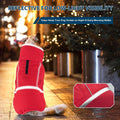 Dogcheer Warm Dog Coat, Christmas Dog Jacket Waterproof Puppy Winter Coat with Buckles, Reflective Adjustable Pet Snow Jacket Turtleneck Fleece Sweater for Small Medium Large Dogs - Red, 2XL