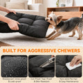 Indestructible Chew Proof Dog Bed for Crate, Chew Proof Dog Bed with Reinforced Corners, Washable Dogs Crate Pad for Agg