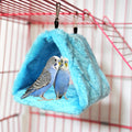 Magnoloran 2 Pack Warm Bird Nest House Bed Hanging Hammock Sleeping Bed Plush Hanging Snuggle Cave Happy Hut for Pet Parrot Parakeet Cockatiel Conure Cockatoo African Grey Macaw(Blue&Grey)