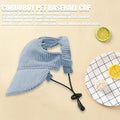 Dog Baseball Cap, Dog Cat Summer Beach Visor Hat with Ear Holes, Adjustable Puppy Sunbonnet Headdress