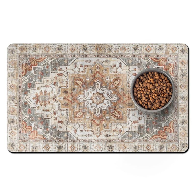 Pet Food Mats for Floor, Absorbent Dog Mat for Food and Water Dispenser Mat, Dog Food Mat Quick Dry Cat Food Mat Pet Supplies
