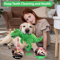 Plush Squeaky Dog Toy, Stuffed Dinosaur Interactive Chew Toy for Puppies Small Medium Dogs, Keep Them Busy & Anxiety Rel