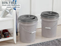 Mighty Tuff 5 Gallon / 21 Pound Pet Food Storage Container, Pack of 2 with Metal Handle and Airtight Lid to Lock in Fres