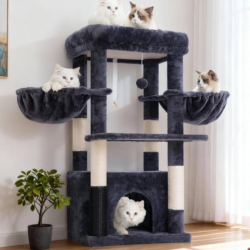 Hey-brother Cat Tree Tower with Large Platform, Spacious Condo, MPJ060G