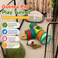 Rypet Guinea Pig Tunnel Hideout 3-Way Collapsible Small Pet Tubes, Rainbow