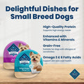 Blue Buffalo Delights Variety Pack Natural Grain Free Wet Dog Food for Small Breed Dogs (Top Sirloin Flavor Paté and Grilled Chicken Flavor Paté) with Natural Ingredients, 3.5-oz. Each (12 Cups)