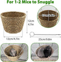 Natural Grass Rat Hammock for Cage, Tightly Woven Non-Collapse