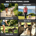 Hands-Free Dog Leash,Adjustable Waist Belt for Walking Running Hiking