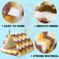 PETKNOWS 2 Pack Bird Nest House, Hanging Hammock Fluffy Parrots Bird Bed for Cage Bird Plush Nest for Parrot Macaw Budgies Eclectus Parakeet Cockatiels Cockatoo Lovebird