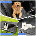 JSTHT Dog Car Seat Cover for Back Seat Waterproof Bench Seat Cover Protector Nonslip Durable Soft Pet Dog Back Seat Cover for Car, Truck, & SUV (Black)