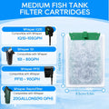 12PCS Medium Filter Cartridges Compatible with Tetra Whisper Bio-Bag