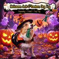 Halloween Fall Pumpkin Squeaky Tug Rope Dog Toys for Small & Medium Dogs