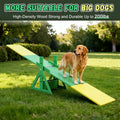 94.5" Adjustable Dog Agility Seesaw 4-Level Height Training Teeter for Small to Large Dogs Sturdy Wooden Dog Agility Equ