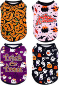 PET SHOW 4 Pack Halloween Dog Shirts for Medium Dogs Boy Girl