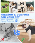ANWA Recovery Suit for Dogs After Surgery, Breathable Dog Onesie, Grey 3XL