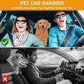 Dog Barrier for Car SUV, 47" Dogs Net with Metal Hooks, Stretchable Mesh Cargo Net, Car Divider Dog Gate for Driving Saf