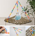 MUYG Large Seagrass Mat for Birds,Triangle Cockatiel Seagrass Hammock Natural Woven Sea Grass Mats for Birds,Parrot Foraging Grass Swing Toys for Medium Parakeets Lovebirds Cockatoos