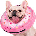 Didopet Inflatable Dog Pillow Cone Collar After Surgery, Donut Soft Neck Cone for Pug Dachshund Medium Dogs, etc, Recovery E Collar to Stop Licking Pink