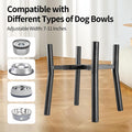 PROERR Lifted Dog Bowl Stand - Without Bowls, Single Raise Pet Food Table Adjustable Wide 7-11", Tall 10" - Bowl Stand S
