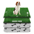 HQ4US 4LEGS Dog Pee Grass with Washable Pee Pads for Dog Litter Box 2 Sets, Large Ultra-Absorbent Artificial Grass Pads for Dogs Potty Grass with Reusable Puppy Pads for Indoor Potty Training