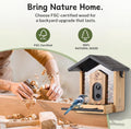 TT Nature Bird Feeder with Camera, Upgraded 1.5L Smart Birdhouse Al Identify for 10000 Plus Species, Auto Capture & Real