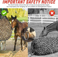 Slow Feed Hay Net, Square Bale PE Horse Hay Net with Drawstring
