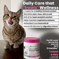 Balanced Breed L-Lysine Cats Immune Support Soft Chews Made in USA Vet-Pharmacist Approved Seasonal Allergy Relief Cat Vitamins Indoor Cats Supplements Krill Oil Asthma Relief Cat Lysine Treats NonGMO