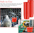 Sumind 60 Pcs Cage Cups Chicken Feeder Birds Hanging Feeders Seed Bowl 8 oz Plastic Water Bowl Hanging Chicken Gamefowl Waterer Feeding Watering Dish Coop Cups for Parrot Parakeet Poultry(Red)