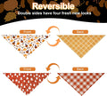 Halloween Dog Bandanas XLarge 2PCS, Fall Plaid Scarf for Boy or Girl
