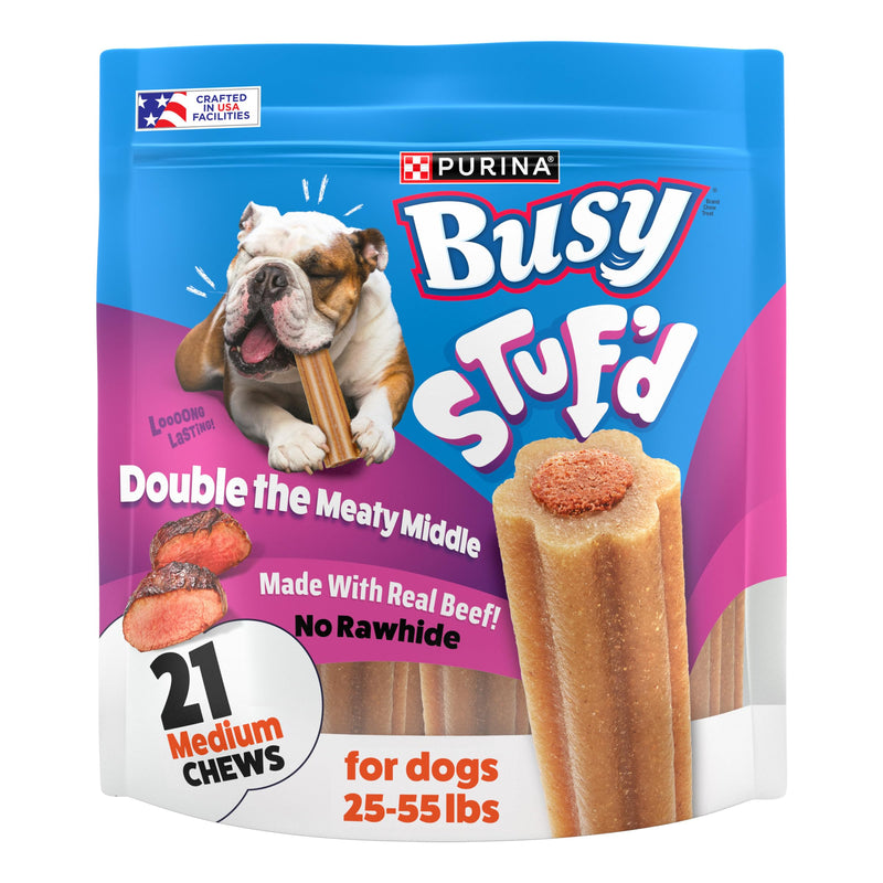Purina Busy Stuf’d Medium Long Lasting Dog Chews - 21 ct. Pouch