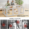 Clear Acrylic Dog Playpen with Door,23.6" Puppy Playpen,Easy Assemble Pet Fence,10-Panel for Puppies/Small Dog Play Pen Indoor (White, 23.6 Inch-H, 10 Panel)