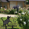 Rngmsi Memorial Pet Grave Markers, Metal Cat Garden Stake Plaque Cemetery Outdoors, Waterproof Pet Headstone Memorial(13.4 X 12 in)